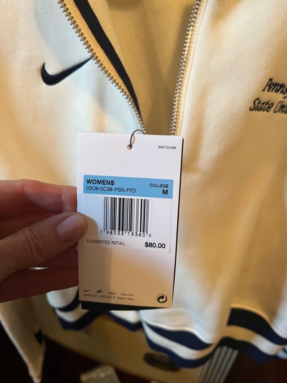 Nike NWT Penn State quarter zip top size medium orig $80 - Picture 4 of 5